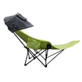 thumbnail image 4 of Silla plegable de camping con toldo y reposapiés desmontable. Silla mecedora portátil multiusos para exteriores. Sillas de playa para exteriores. Verde, 4 of 8