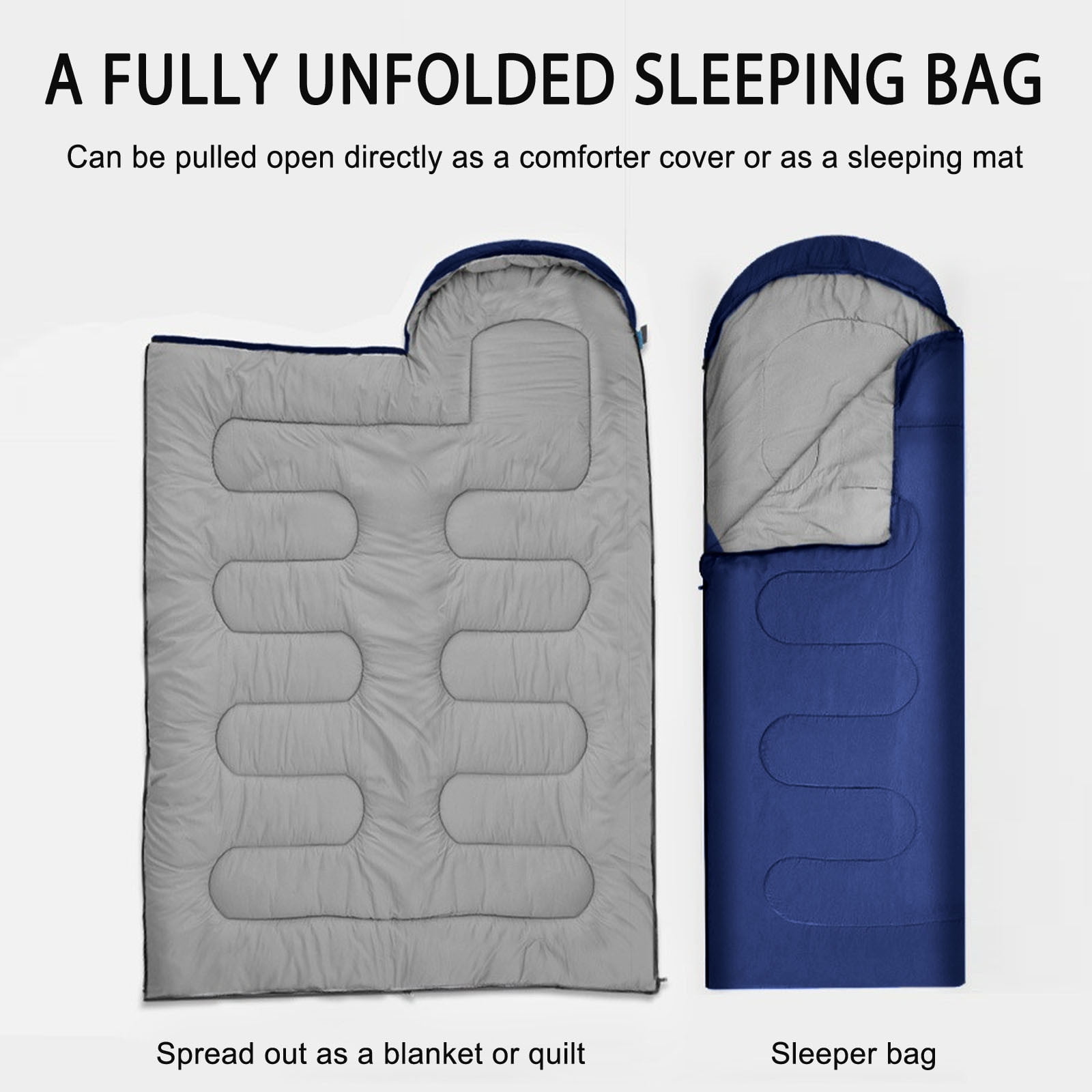 Deeceymbur Sleeping Bags Xl for Adults Men'S Large Wide Sleeping Bag for Camping, Backpacking, Warm and Cool Weather Outdoor Activities Navy