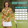 thumbnail image 7 of Uorisanigo Cute Hippie Flower Womens 3/4 Sleeve Golf Shirts Soft Fashionable Quick Dry Athletic Polo Shirts Versatile Zipper Neck Tennis Tops Outing Wear for Workout Sports Size XL, 7 of 7