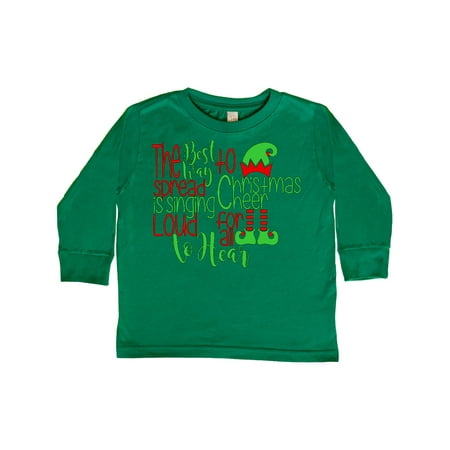 

Inktastic The Best Way to Spread Christmas Cheer is Singing Loud Gift Toddler Boy or Toddler Girl Long Sleeve T-Shirt