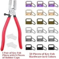 thumbnail image 2 of Key Fob Hardware. 50pcs 1 Inch Lanyard Keychain Hardware With Key Fob Pliers Tool For Keychain, 2 of 5