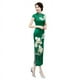 thumbnail image 3 of Vestido cheongsam de pasarela largo estilo chino elegante de doble capa para mamá joven retro, 3 of 5