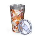 thumbnail image 2 of 16oz Tumblers Fall Pumpkins Leaves Pattern Stainless Steel Vacuum Insulated Double Wall Travel Tumbler Cups Mug with Lid and Straw,Cleaning Brush for Coffee,Tea, 2 of 4