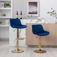 thumbnail image 2 of Bar Stools Set of 2 Swivel Adjustable Barstools with Back and Footrest Modern Counter Height Bar Chairs Lift Stools for Kitchen Bistro Pub Dining Room, Beige, 2 of 7