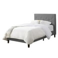thumbnail image 4 of CorLiving Nova Ridge Upholstered Adult Twin Size Platform Bed Frame with Headboard - No Box Spring Required, 4 of 9