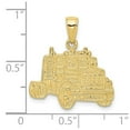 thumbnail image 5 of Diamond2Deal 10K Yellow Gold Truck Cab Pendant for Women (L- 0.95 inch, W-0.83 inch), 5 of 6