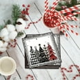 thumbnail image 5 of Luoshdecor Christmas Paper Napkin,16 Pcs Black Plaid Disposable Snow Forest Napkin for Winter Dinner Party Family Gatherings, 5 of 6