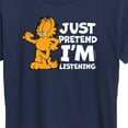 thumbnail image 3 of Garfield - Pretend Im Listening - Women's Short Sleeve Graphic T-Shirt, 3 of 5