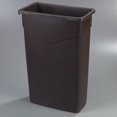 thumbnail image 6 of Carlisle 34202369 TrimLine Rectangle Waste Container Trash Can Only, 23 Gallon, Dark Brown Pack of 4, 6 of 6
