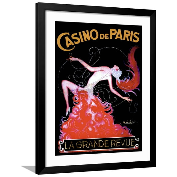 Art.com Casino de Paris Giclee Print, Black Frame Wall Art, 32" x 40"