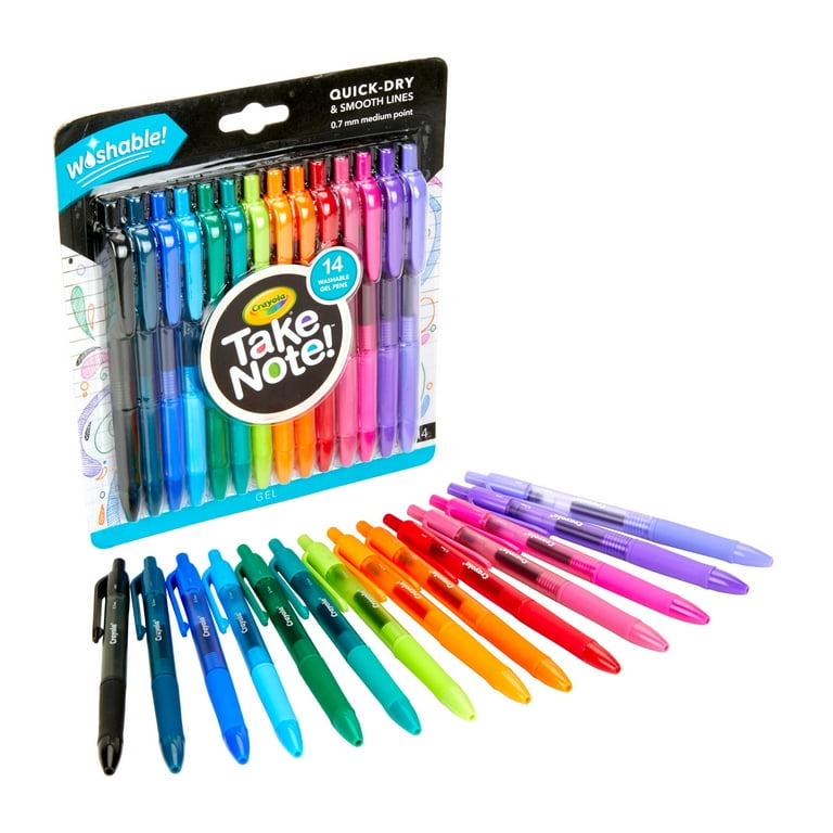 Take Note Washable Felt Tip Pens, 6 Count, Crayola.com