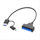 thumbnail image 1 of Cable Adaptador A USB 3.0 de Hasta 6 Gbps Compatible con Disco Duro Externo SSD HDD de 2,5 Pulgadas, 22 Pines III A25 2.0, 1 of 5