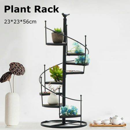 Flower Pot Stand With Wheels Insker Metal Plant Stand Flower Pots Stander Display Pots Holder for Indoor Outdoor Use, Black, 9.1*22 '' ()