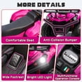 thumbnail image 6 of iRerts 24V Electric Ride on ATV, 24V Kids Ride on Toys for Kids Boys Girls Ages 3-5, Battery Powered Kids Electric Cars with Bluetooth, Music, LED Lights, Front/Rear Storage Racks, Pink, 6 of 10