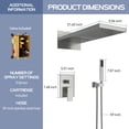 thumbnail image 3 of CASAINC 1-Spray Patterns with 2.5 22 in. Wall Mount Dual Shower Heads in Spot Resist Brushed Nickel (Valve Included), 3 of 10