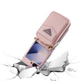 thumbnail image 3 of ChicShell Wallet Case For Samsung Galaxy Z Flip 6, RFID Blocking PU Leather Zipper Handbag Purse Flip Cover, Kickstand Case with Card Slots Holder Wrist Strap Lanyard, Pink, 3 of 10