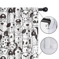 thumbnail image 4 of Blackout Kids Curtains,Cute Black and White Cartoon Line Drawing Dog Childrens Insulated Curtains Set Of 2,Bedroom Essentials,Toddler Room Decor 42"x54"(106x137cm), 4 of 4