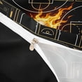 thumbnail image 4 of Castle Fairy Basketball Court Print Twin Duvet Cover, Sport Ball Flame Twin Bedding, Black Gold Orange,Black Reversible,2pcs,1 Duvet Cover and 1 Pillowcase, 4 of 6