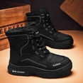 thumbnail image 4 of Botas altas para hombre, botas con plataforma, zapatos cálidos de algodón para invierno para hombre, zapatos deportivos cómodos antideslizantes, botas de nieve para exteriores, 4 of 4