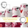 thumbnail image 4 of Happy Valentine's Day Blackout Curtains for Bedroom/Living Room, Beige Love Hearts Romantic Thermal Insulated Kitchen Drapes with Grommets, Light Blocking Window Treatment, 2 Panels 42" x 84", 4 of 7