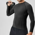 thumbnail image 6 of VSSSJ Men's Compression Shirt Slim Fit Long Sleeve Athletic Workout T-Shirts Stretch Breathable Basic Sport Undershirt Shirt Tops Black XXL, 6 of 6