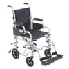 Drive Medical Poly Fly Light Weight Transport Chair Wheelchair with Swing away Footrests, 16" Seat