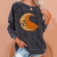 thumbnail image 1 of Jersey de cuello redondo Top holgado sudadera clásica para mujer traje de calle sencillo, 1 of 8
