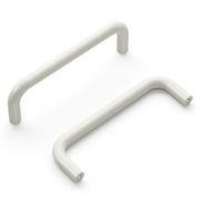 Hickory Hardware 1 Pack Solid Core Kitchen Cabinet Pulls, Luxury Cabinet Handles, Hardware for Doors & Dresser Drawers, 3-1/2 Inch Hole Center, White, Wire Pulls Collection C33
