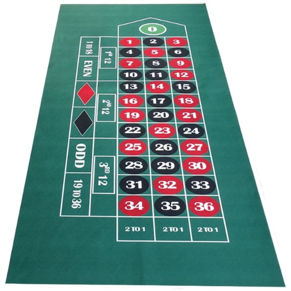 Roulette Tabletop Layout Mat 180x90cm Portable Roulette Table Mat Craps Mat Family Party Game Kit Casino Entertainment Table Mat For Roulette Games