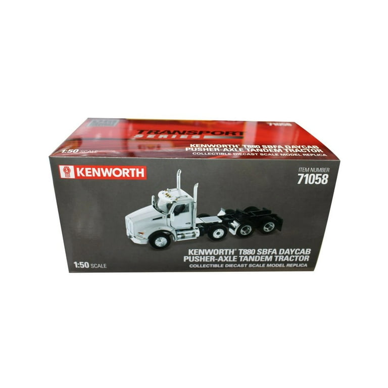 White Santa 専用 Kenworth T880 SBFA Daycab Pusher-Axle Tandem Tractor (Cab
