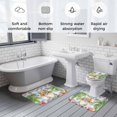 thumbnail image 6 of Summer Gnome Bathroom Rugs Set Starfish Shell Butterfly Non Slip Absorbent Soft Bath Mats 3 Piece Set with Bathroom Rug, U-Shaped Floor Mat, Toilet Seat Cover Large Size, 6 of 9