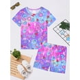 thumbnail image 3 of WIBACKER 3-12Y Girls Pajamas Set Kids Ice Cream Sleepwear 2 PCS Short Sleeve Top and Shorts Pants for Toddler Girls Summer Jammies, 3 of 13