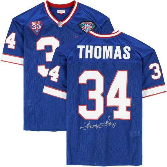 Thurman Thomas Buffalo Bills Autographed Mitchell & Ness Blue Authentic Jersey - Fanatics Authentic Certified