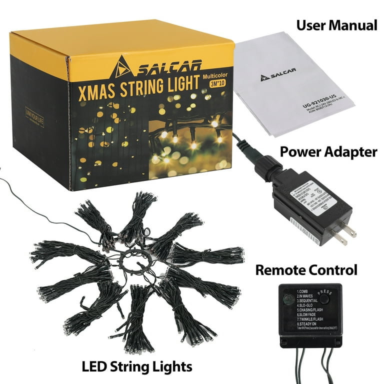 16 FUNCTIONS Flashing Light Controller Blinking Fading Multi-speed Christmas  Tree Light Adapter. 