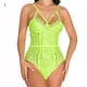 thumbnail image 1 of Conjunto de ropa interior sexy Mono de tela con pantalla de encaje Encantadora lencería sexy para mujeres adultas, verde fluorescente, L Methold XX000038-15, 1 of 7