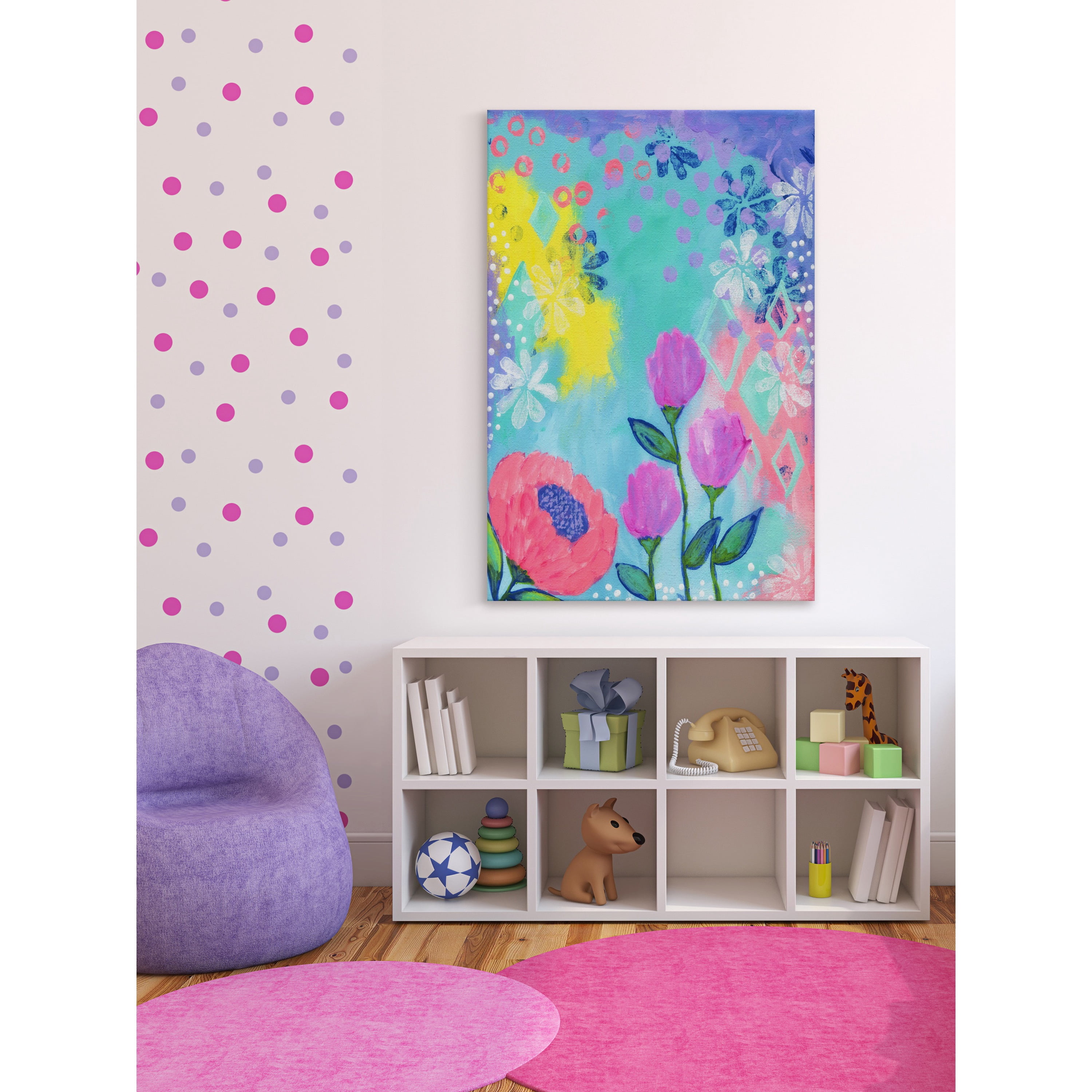 Marmont Hill "Lenas Garden" by Jill Lambert Painting Print on Wrapped Canvas