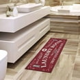 thumbnail image 5 of Ottomanson Non-Slip Rubberback Vintage 2x5 Laundry Room Runner Rug, 20" x 59", Red, 5 of 8