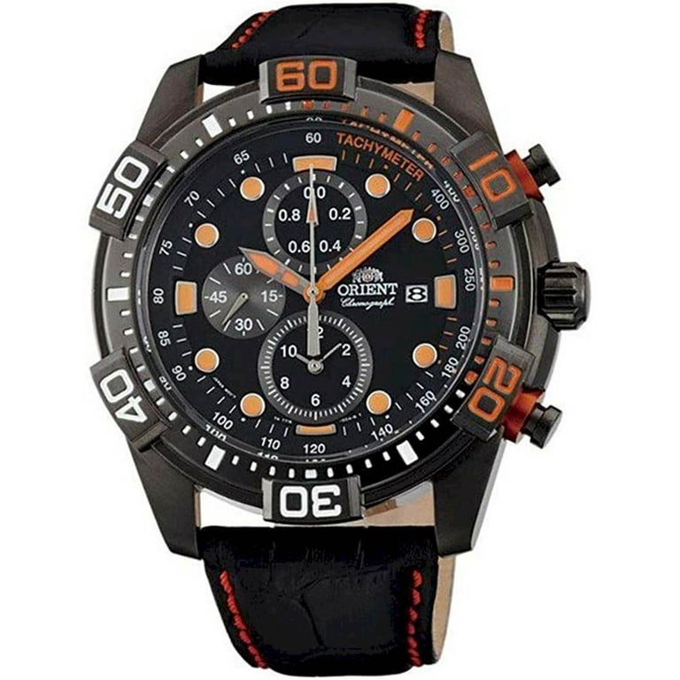 Orient FTT16003B0 Men's Sport Black Dial Chronograph Strap Watch