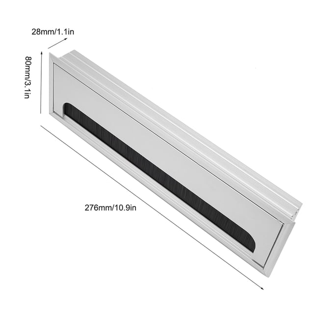 Desk Cable Hole Cover Wire Cable Tidy Outlet Insert Hole Top Cover Square Aluminium Desk Computer Desk Grommet