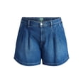 thumbnail image 5 of Terra & Sky Women's Plus Size Drapey Denim Shorts, Sizes 16W-26W, 5 of 5