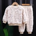 thumbnail image 5 of Girls Clothes 2 Piece Outfits Fuzzy Fleece Thick Warm Flannel Fluffy Cozy Pullover Sweatshirt and Sweatpant Sleep Pajama Set 5-14 Years, 5 of 6
