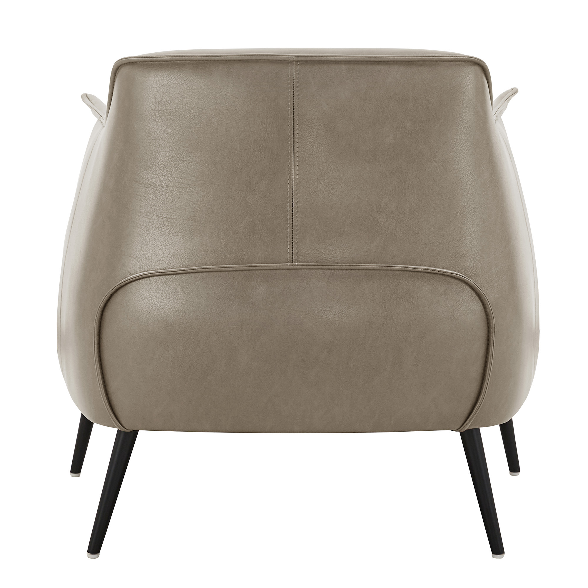 Weston Home Eindhoven Faux Leather Barrel Accent Chair, Taupe