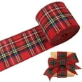 thumbnail image 5 of Christmas Plaid Wired Ribbon, Plaid Christmas Ribbon, Red and Green Plaid Christmas Ribbon Wired for Christmas Tree, Bow Making, Wreath Making, Holiday Decorations, 5 of 8