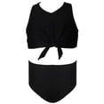 thumbnail image 5 of Cethrio Bikini Swimsuits for Girl, Summer Beach High-waisted Two Piece Bathing Suits Black Size 6, 5 of 6