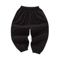 thumbnail image 2 of uublik Jogger Pants for Boys Girls Size 2T-10 Casual Pants Elastic Waist Hiking School Uniform Sweatpants Joggers Black, 2 of 4