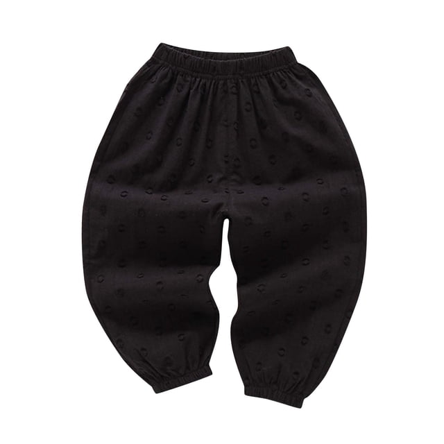 Odeerbi 2-10 Años Niños Niñas Pantalones de Chándal de Algodón Workout Athletic Sports Jogger Pantalones Color Sólido Elástico Cintura Tobillo Joggers