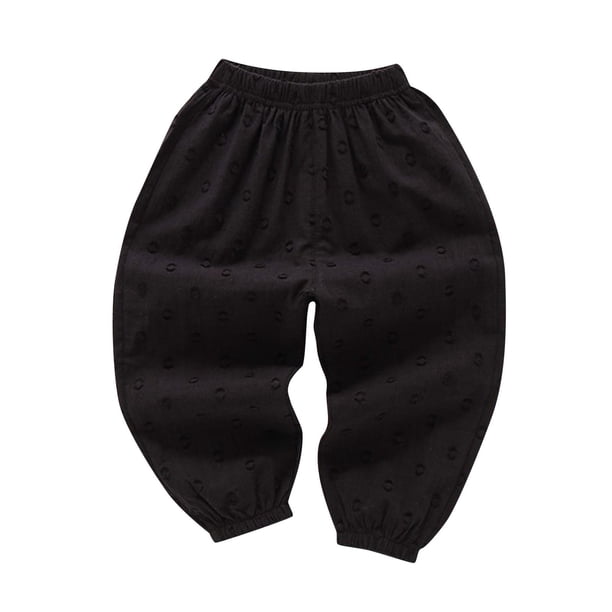 Odeerbi 2-10 Años Niños Niñas Pantalones de Chándal de Algodón Workout Athletic Sports Jogger Pantalones Color Sólido Elástico Cintura Tobillo Joggers
