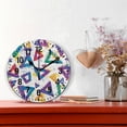 thumbnail image 2 of Yayeee 10" Wall Clock Battery Operated Quartz Round Silent Non-Ticking Home Decor, Green Simple Triangles, 2 of 6