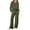 Army Green #015, variant on Mohiass Travel Lounge Sets for Women 2 Piece Long Sleeve Sweatsuits Half Zip Sweatshirts with Baggy Joggers Sweatpants Black M