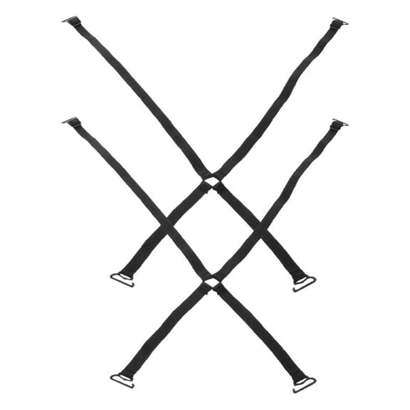 IDEANATEGRATE Dress Straps For Strapless Dress 2Pcs Black Nylon Adjustable Non Slip Cross Back Support